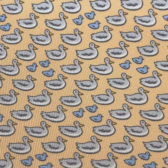 Hermes 100% Silk Duckies Print Tie - Picture 2 of 10